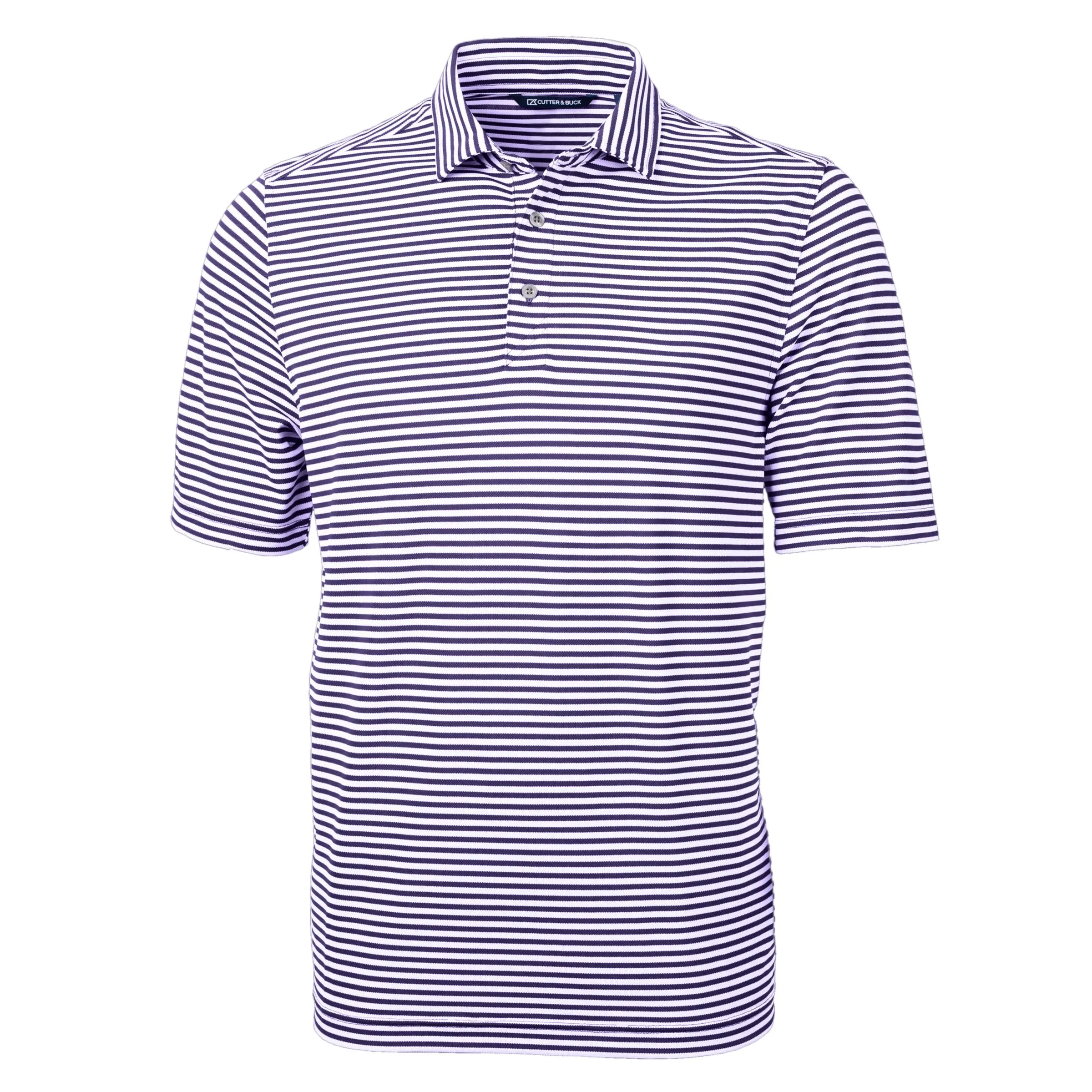 Cutter & Buck Virtue Eco Pique Stripe Recycled Mens Big and Tall Polo view 4