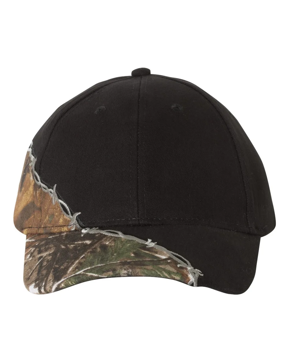 Licensed Camouflage w/Barbed Wire Embroidery Cap
