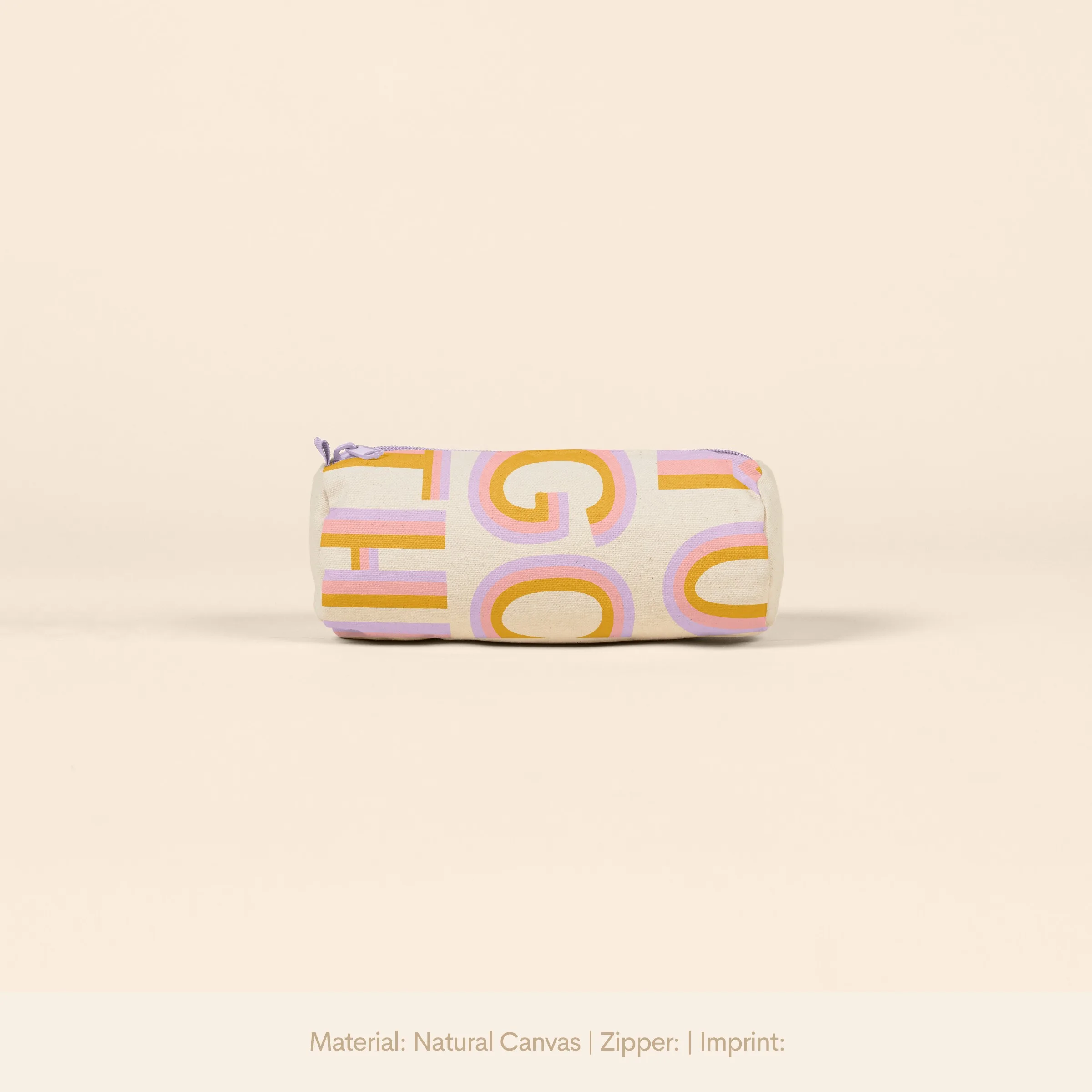 Natural Canvas Beige Logo Front