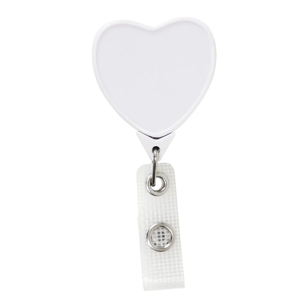 Jumbo Anti-Microbial Heart Retractable Badge Reel view 2
