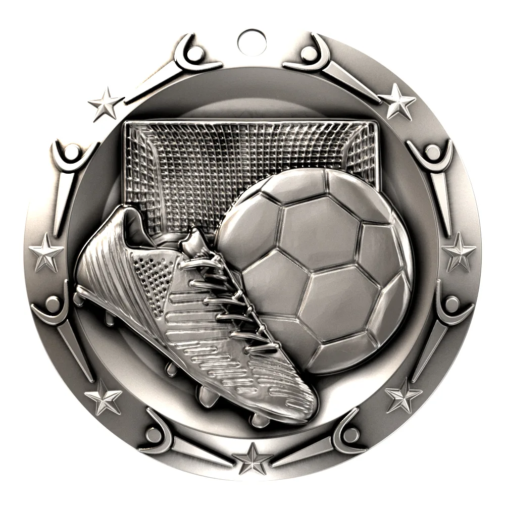 Antique Soccer World Class Medallion (3") view 4