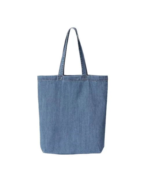 Liberty Bags Cotton Denim Gussested Tote Bag