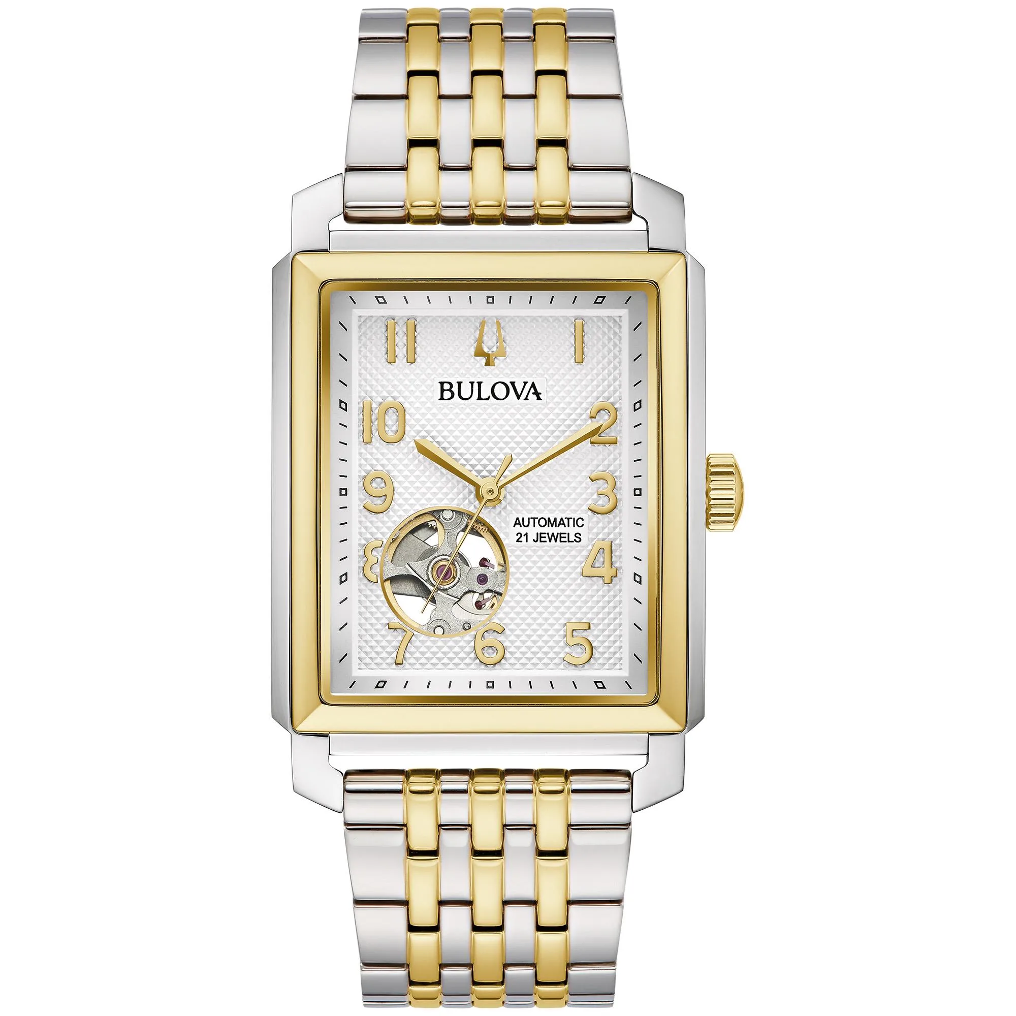 Bulova Watches Men's Sutton Ss Bracelet Watch Silver-White Dial