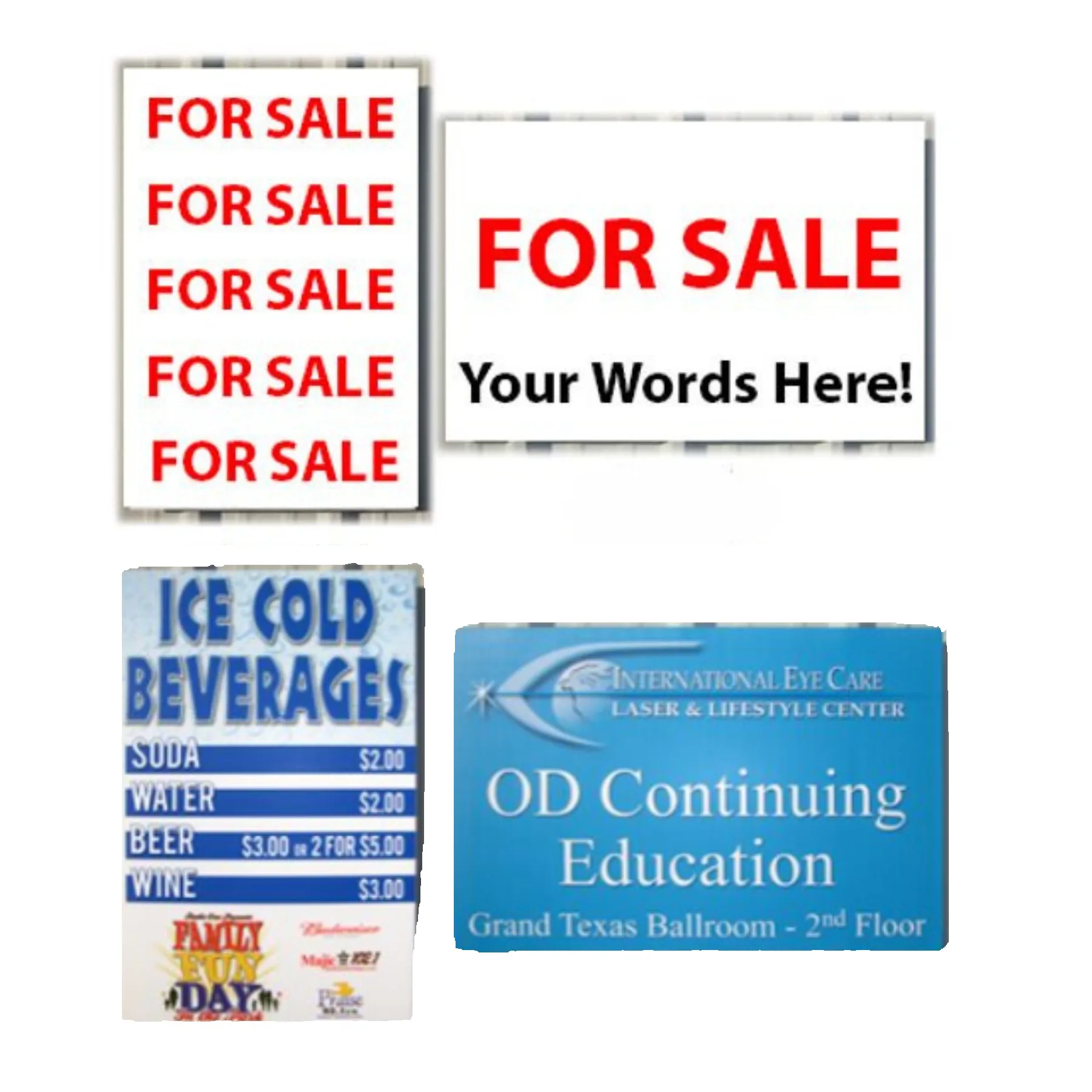 24" X 36" & 36" x 24" 4mm Simple Text Coroplast™ Sign