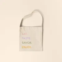 Continued Sunshine Natural Canvas Tote — Fruit Punch Red