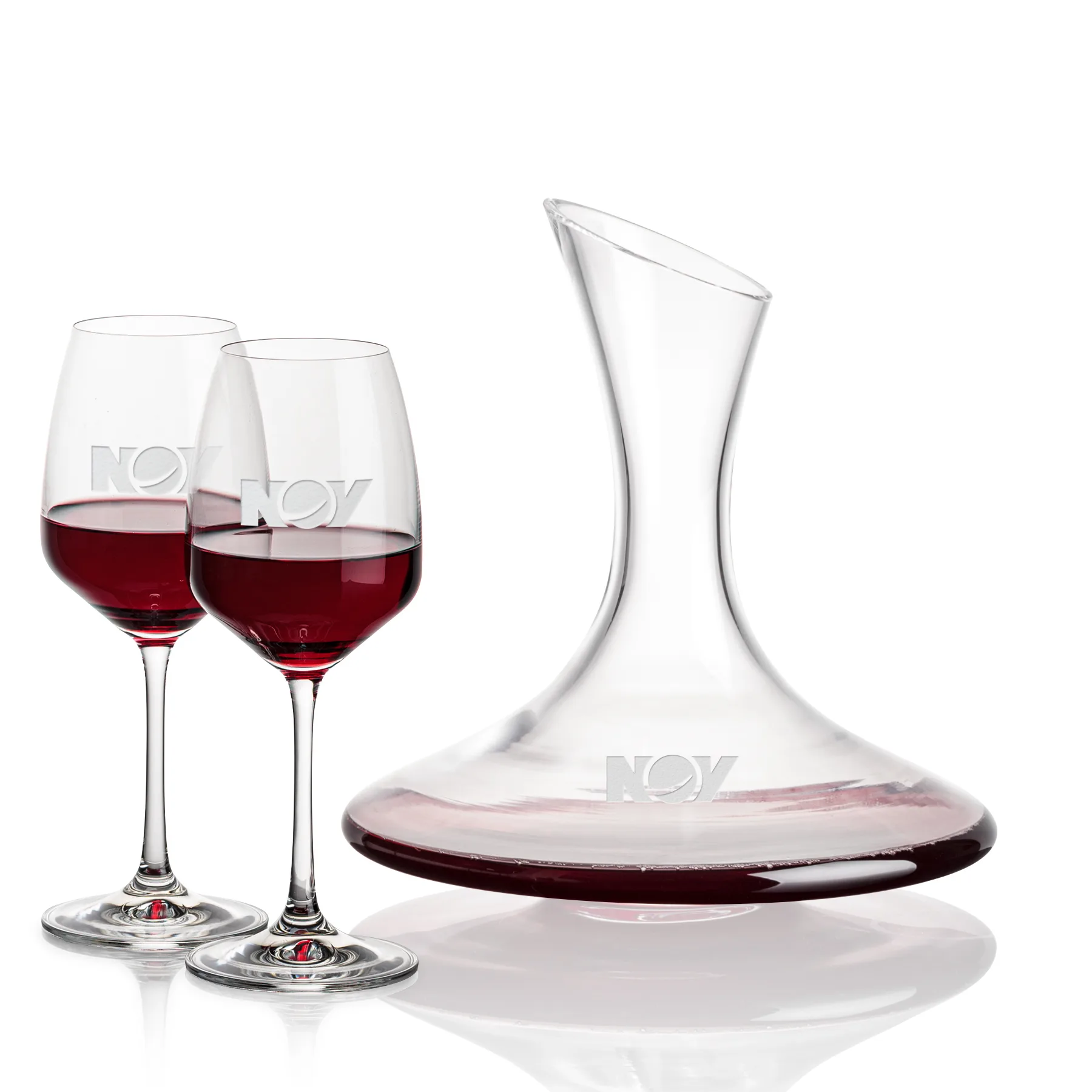 Stemmed Set, Oldham Wine Set, Carafe & 2 Wine
