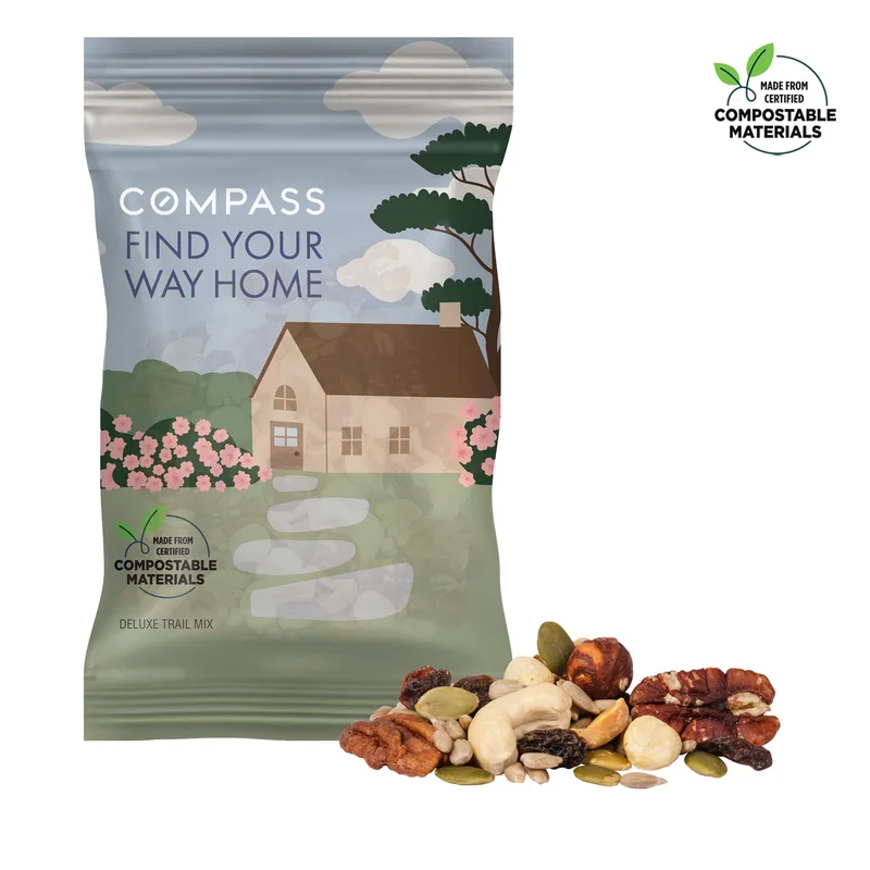 4oz. ECO-Digibag, Compostable & Full Color, Deluxe Trail Mix