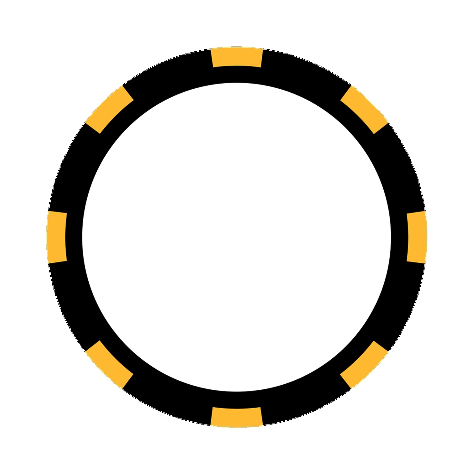 Poker Chip Universe Poker Chip Ball Marker - Black/Yellow