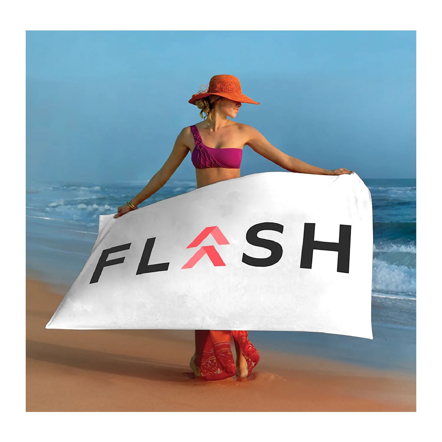 Towel Specialties Basic Weight White Beach Towel