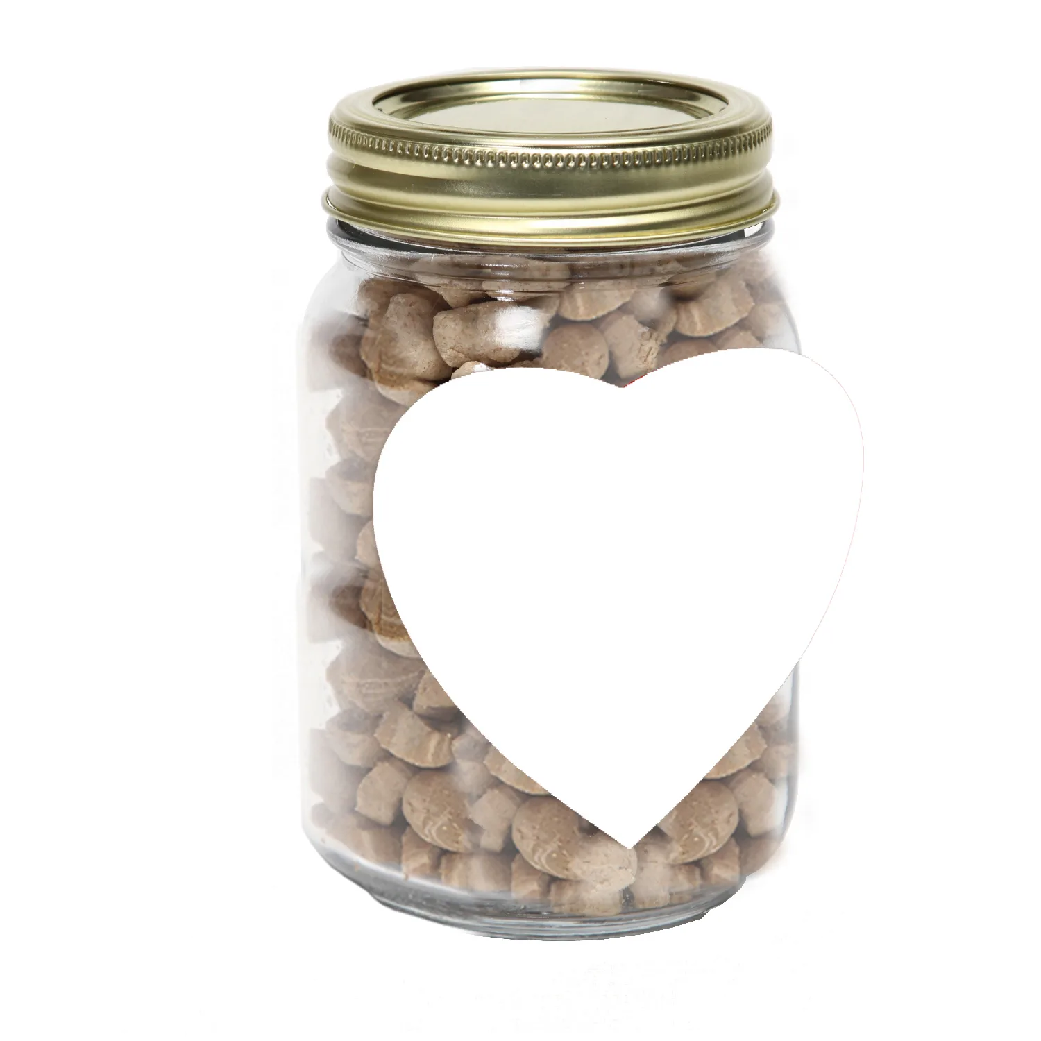 Pint Jar with Large Heart Magnet Pet Fill view 4
