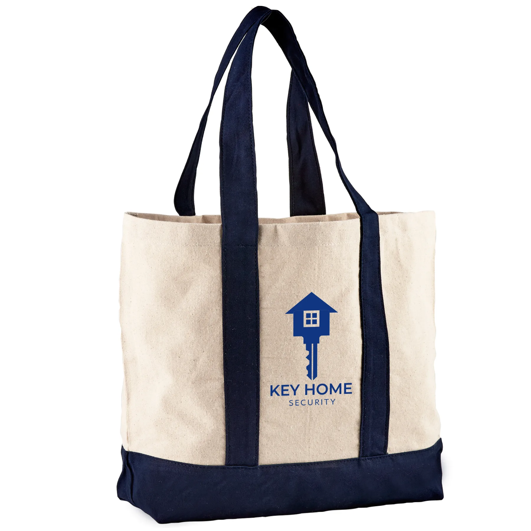 10 Oz. Newport Cotton Canvas Striped Tote Bag view 5