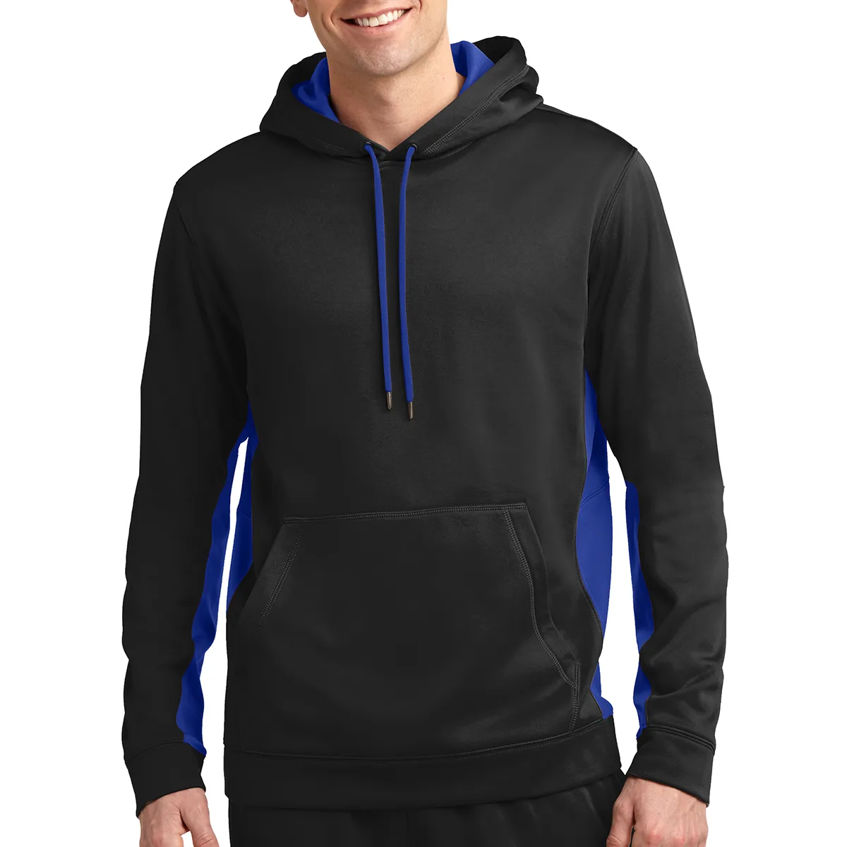Sport-tek® Sport-wick® Fleece Colorblock Hooded Pullover view 3