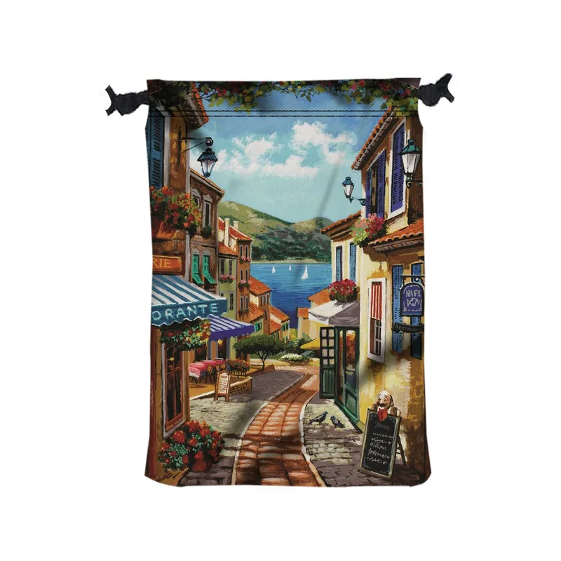 11" W X 16" H Polyester Drawstring Bag view 2