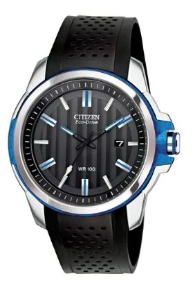 Citizen® Men's Drive AR Collection Watch w/Stainless Steel Case & Blue Accents