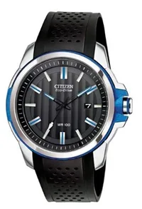 Citizen® Men's Drive AR Collection Watch w/Stainless Steel Case & Blue Accents