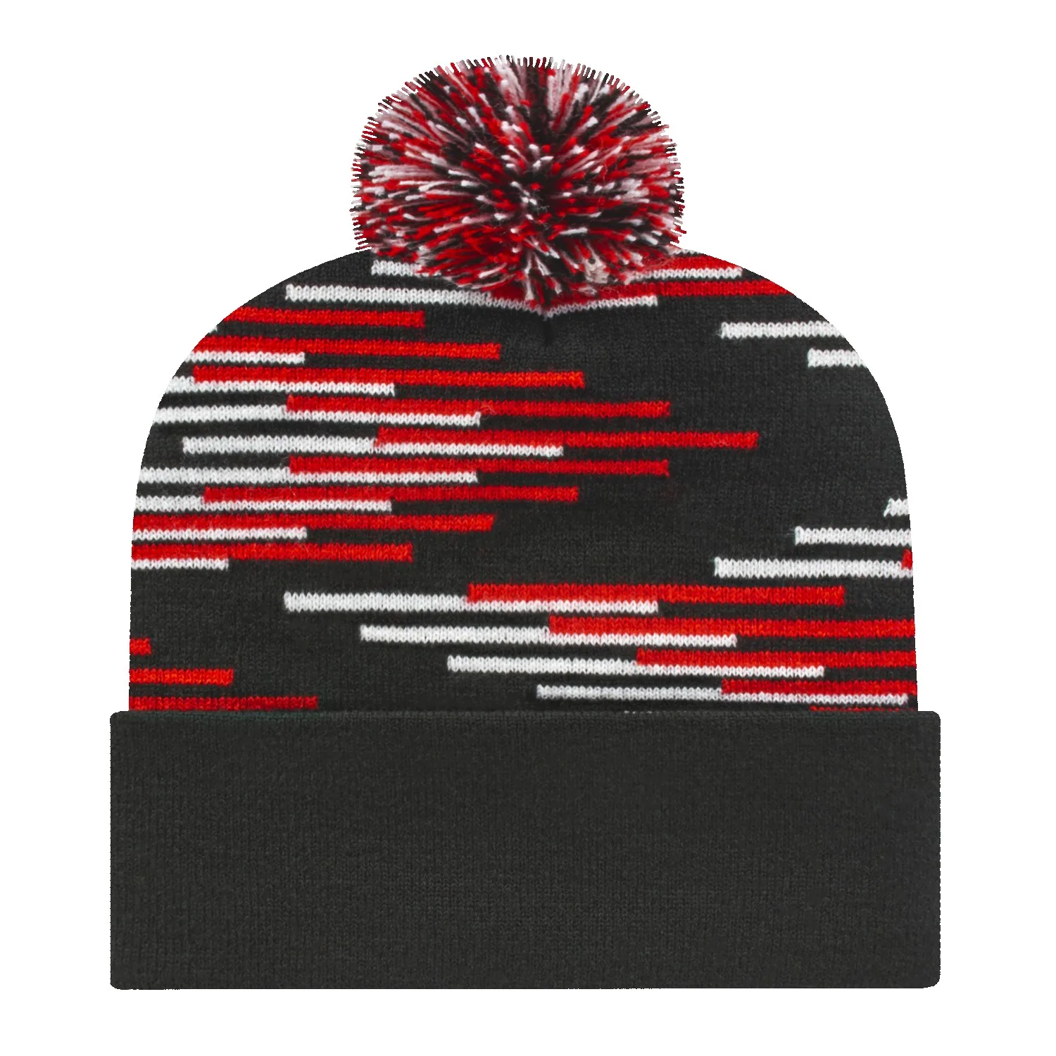 Bar Knit Cap with Cuff view 4