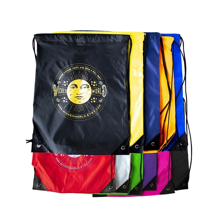 Rush Cinch Drawstring Backpack Domestically Decorated (9"x12")