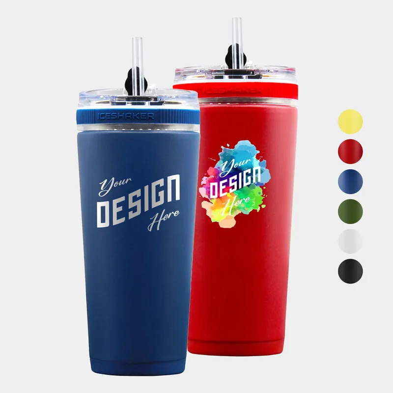 26 oz Ice Shaker® Stainless Steel Insulated Flex Straw Bottle