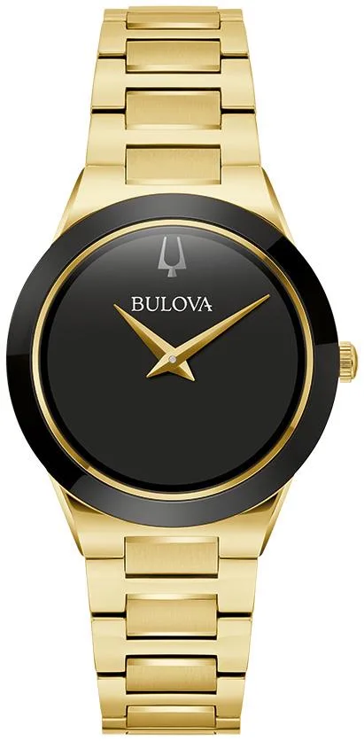 Bulova Watches Ladies' Modern Millennia Stainless Steel Bracelet Watch - Black Dial