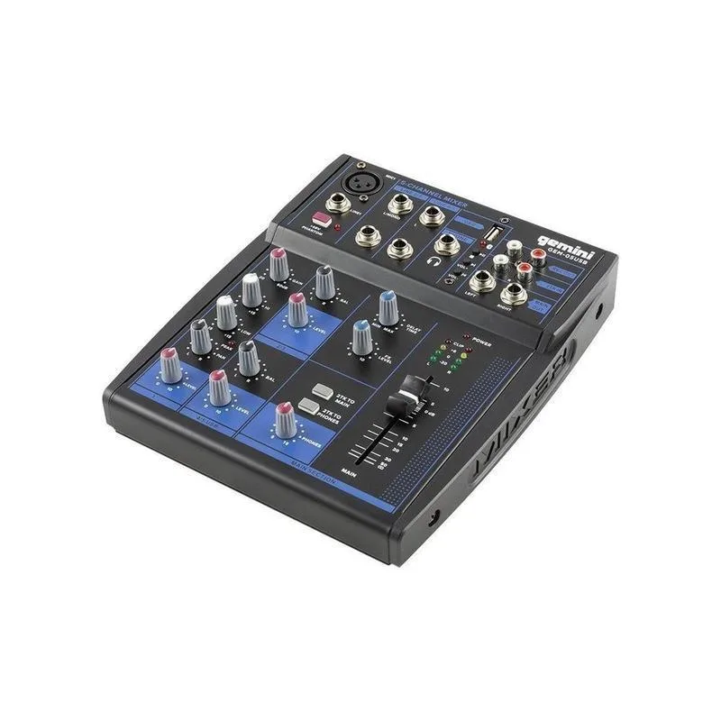 Gemini Compact 5 Channel Bluetooth Mixer