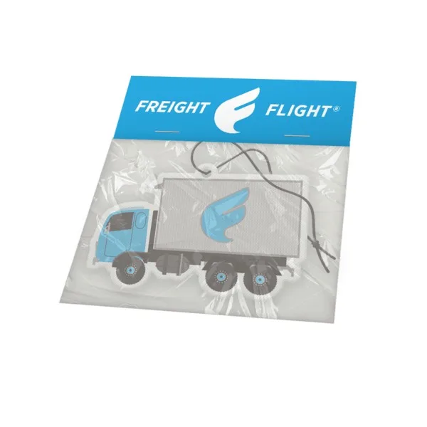 IMPORT 3" x 3" Custom Shaped Air Freshener with Header Card view 2