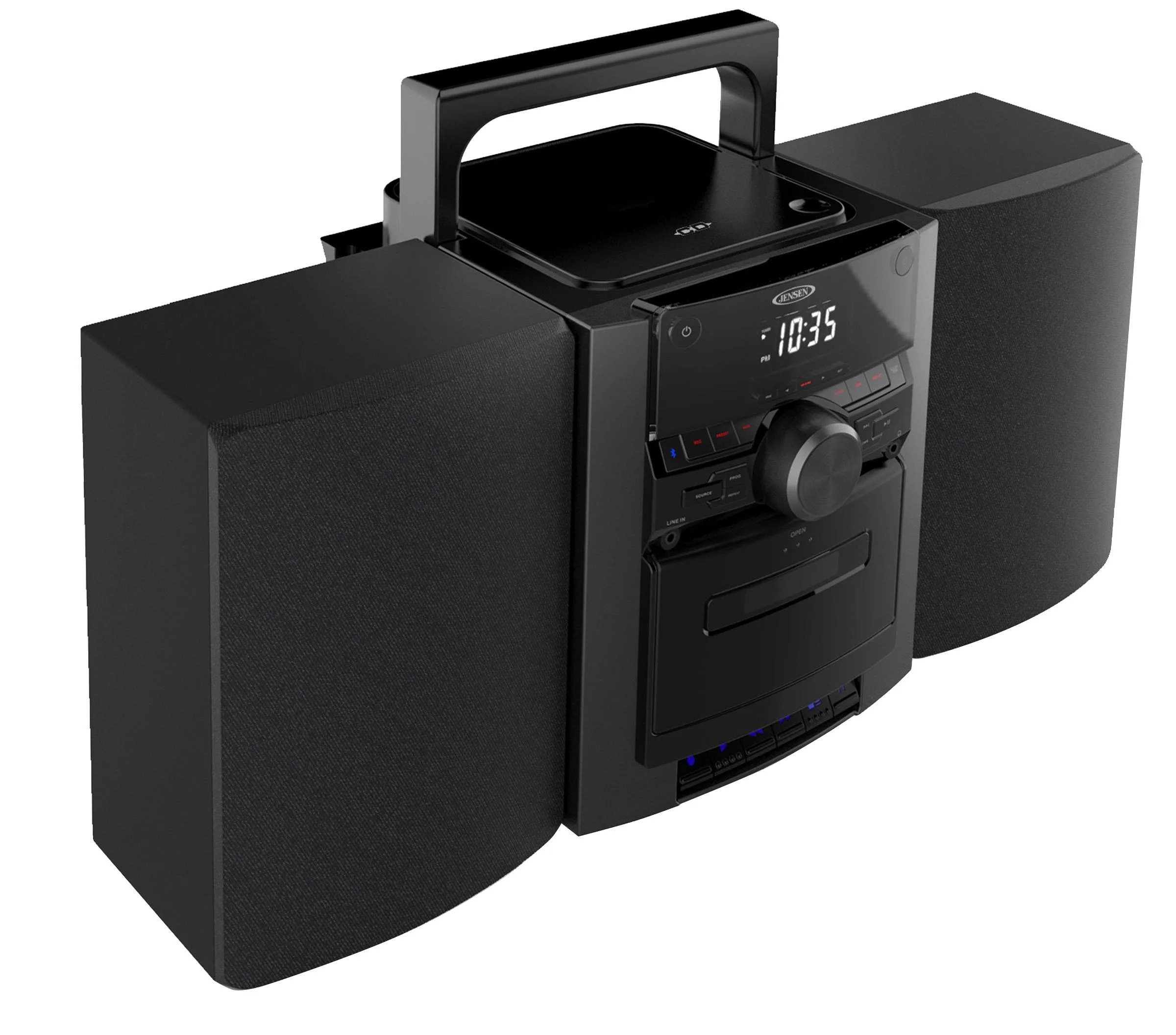 Jensen Audio Portable Bluetooth Cd Music System w/Cassette And Pll Am/Fm Radio