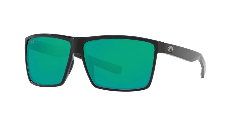 Costa Del Mar Rincon Sunglasses - (Frame) Shiny Black; (Lens) Green Mirror 580P