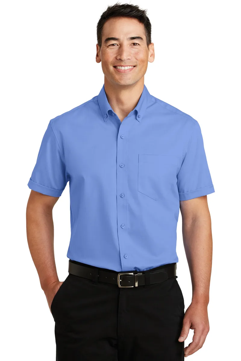 Port Authority® Short Sleeve SuperPro™ Twill Shirt. view 6