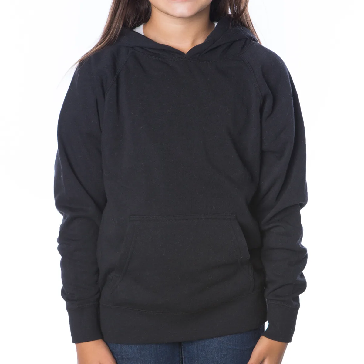 Independent Trading Company Youth Lightweight Special Blend Raglan Hooded Pullover view 2