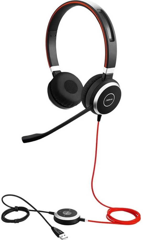 Jabra Evolve 40 Stereo On-Ear Headset - Black