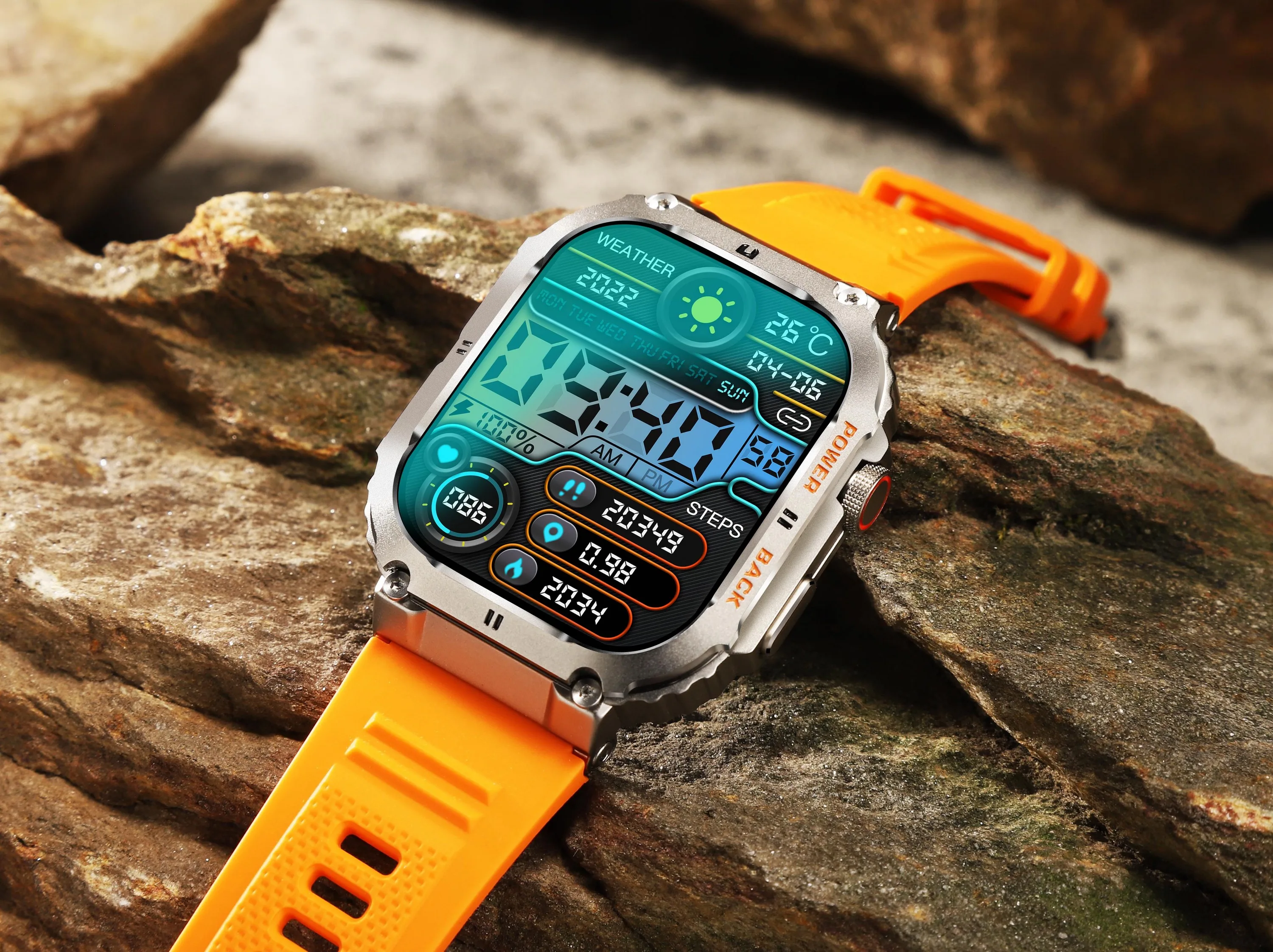 Intelligent Galaxy The Adventurer Sport/ Orange Waterproof Smartwatch