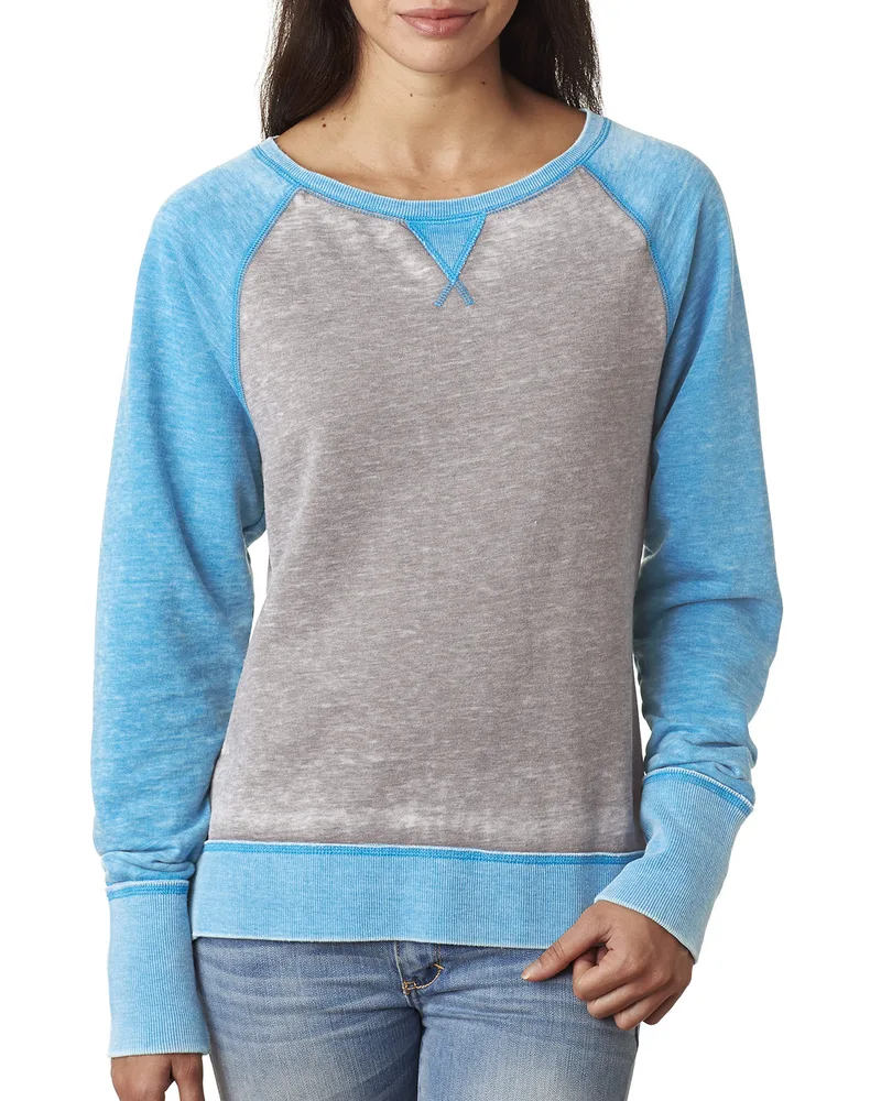 J AMERICA Ladies' Zen Contrast Crew