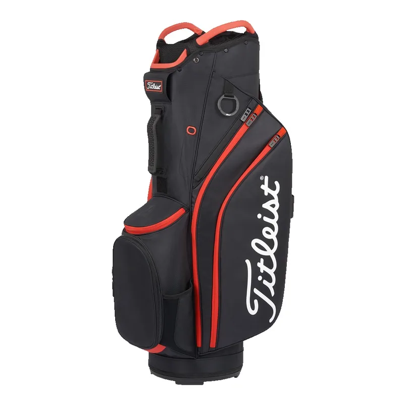 Titleist Cart 14 Cart Bag - Black/Black/Red