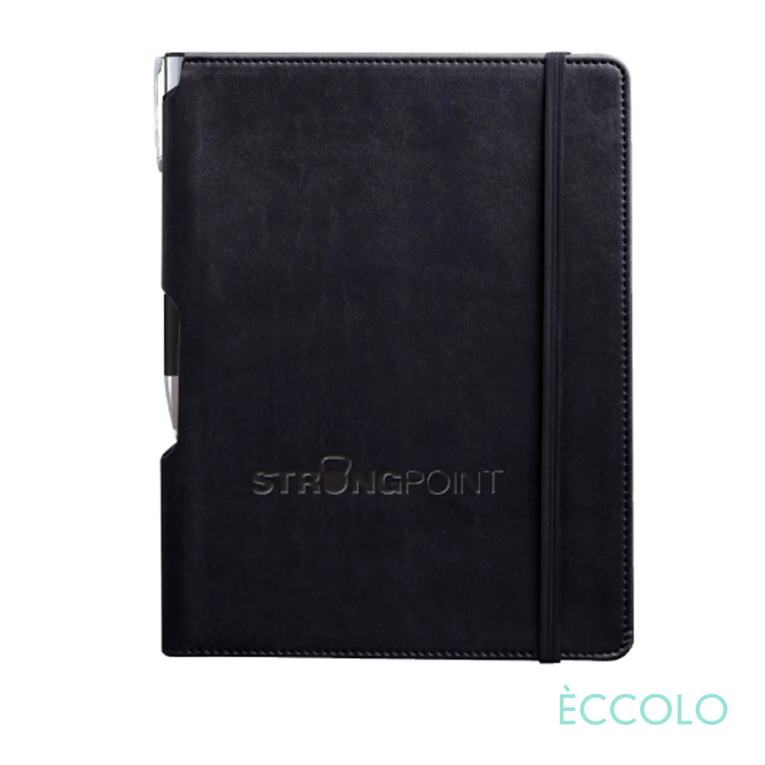 Journal & Clicker Pen, Black/Black