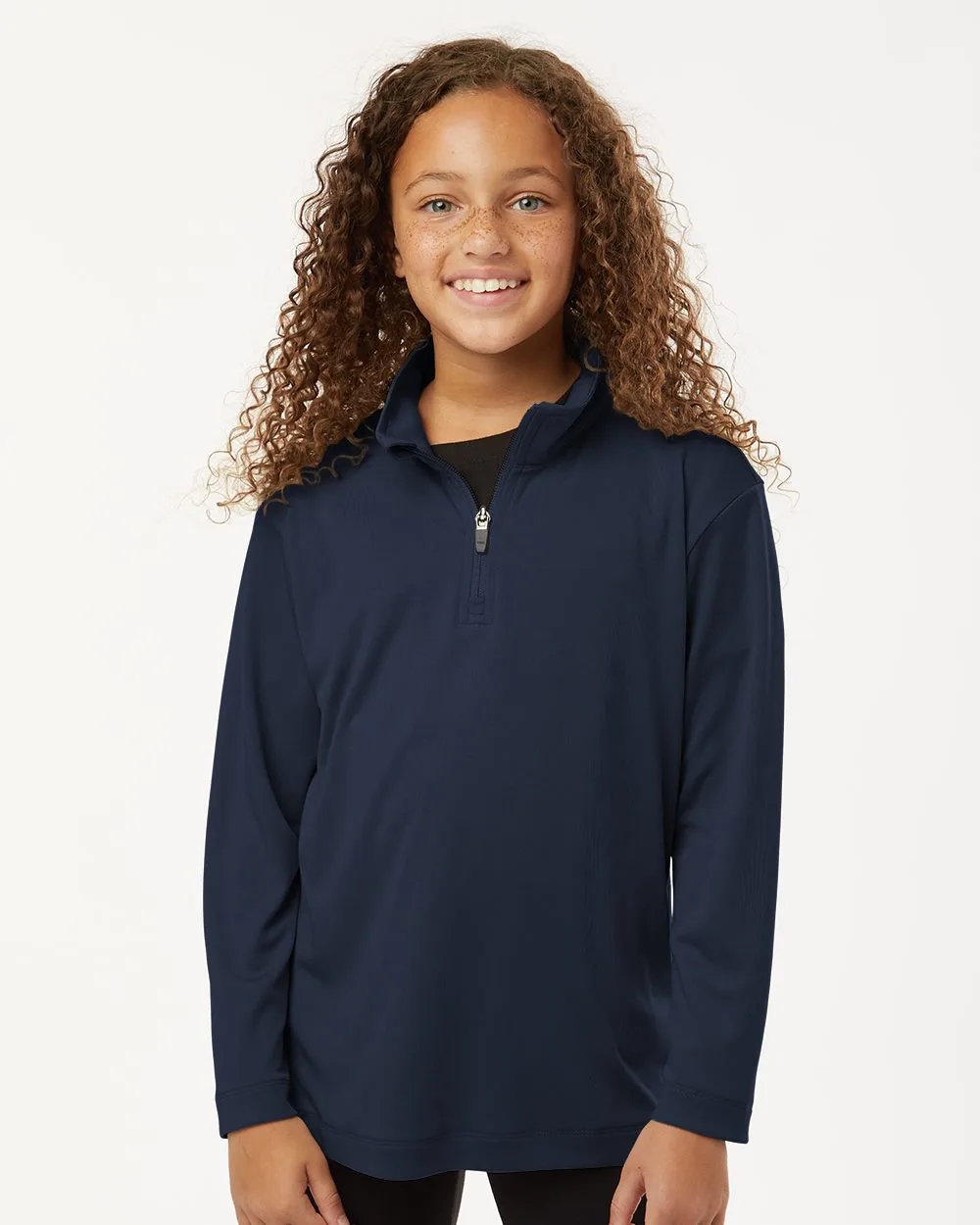 AllPro™ Pro-Lock Youth Performance Quarter-Zip Pullover Sweater view 2