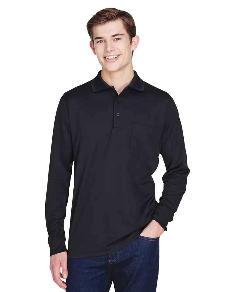 CORE365™ Men's Pinnacle Performance Long Sleeve Piqué Polo w/Pocket