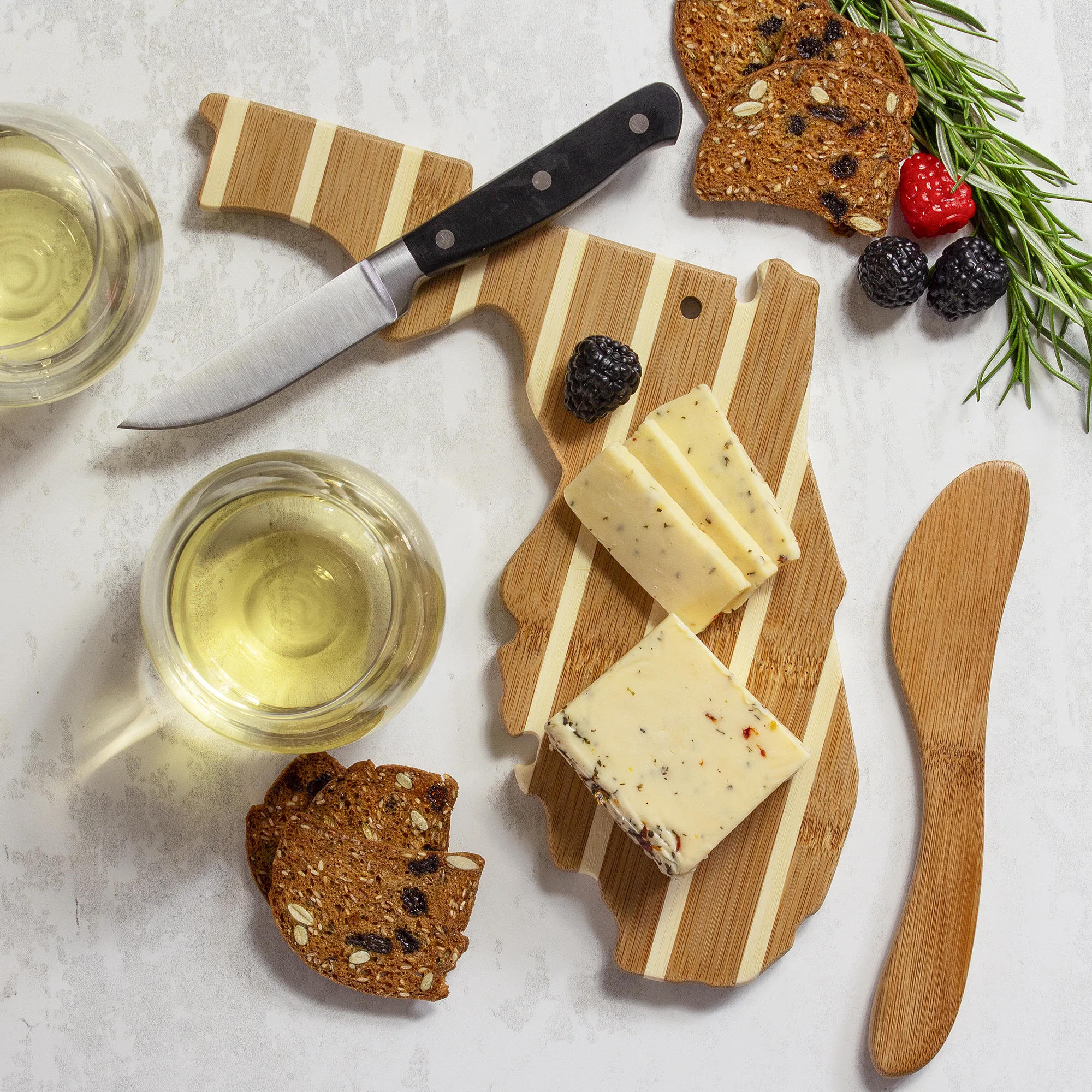 Florida Charcuterie Board with Spreader Knife Gift Set view 5