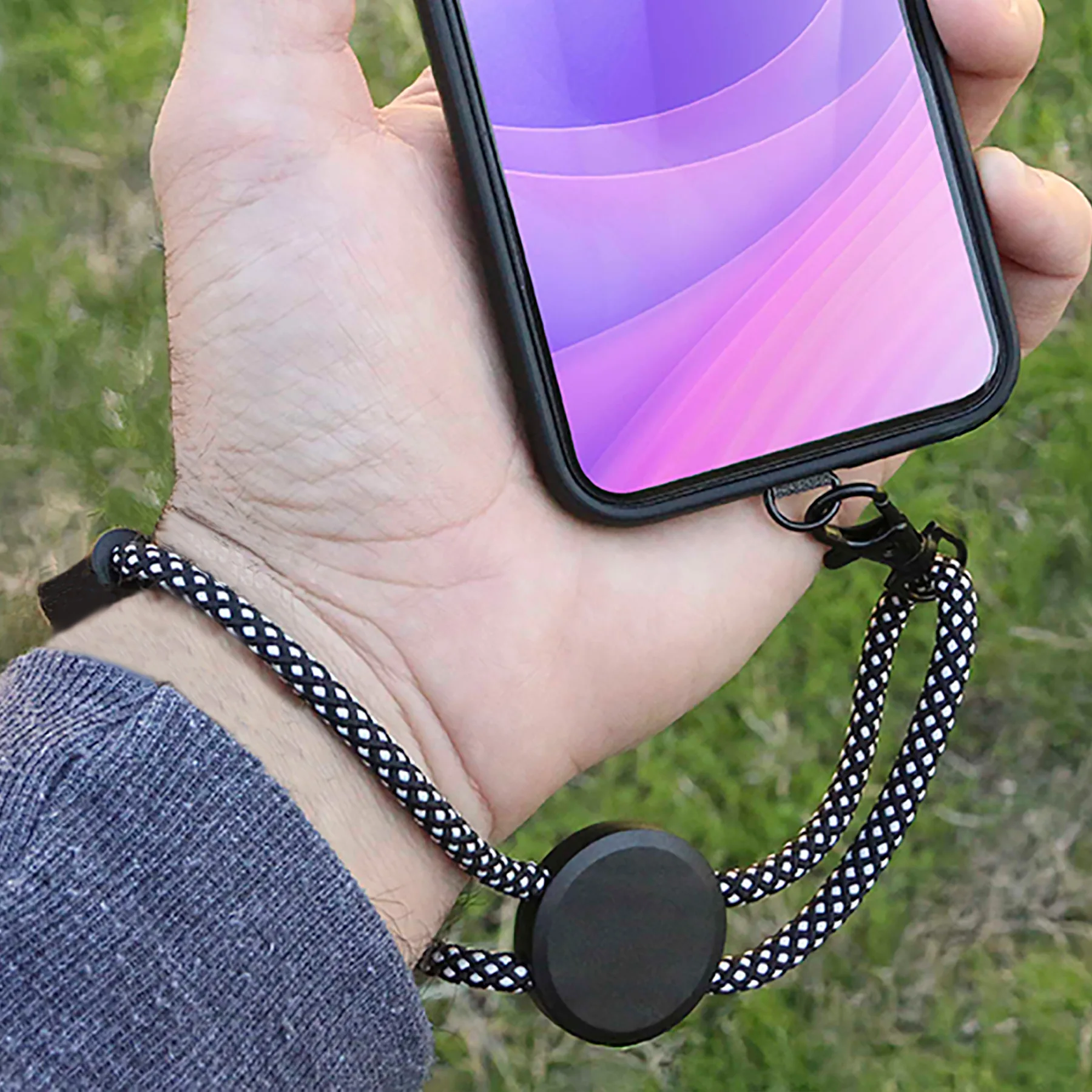 Phone Holder Wristlet w/Recycled RPET Cord view 2