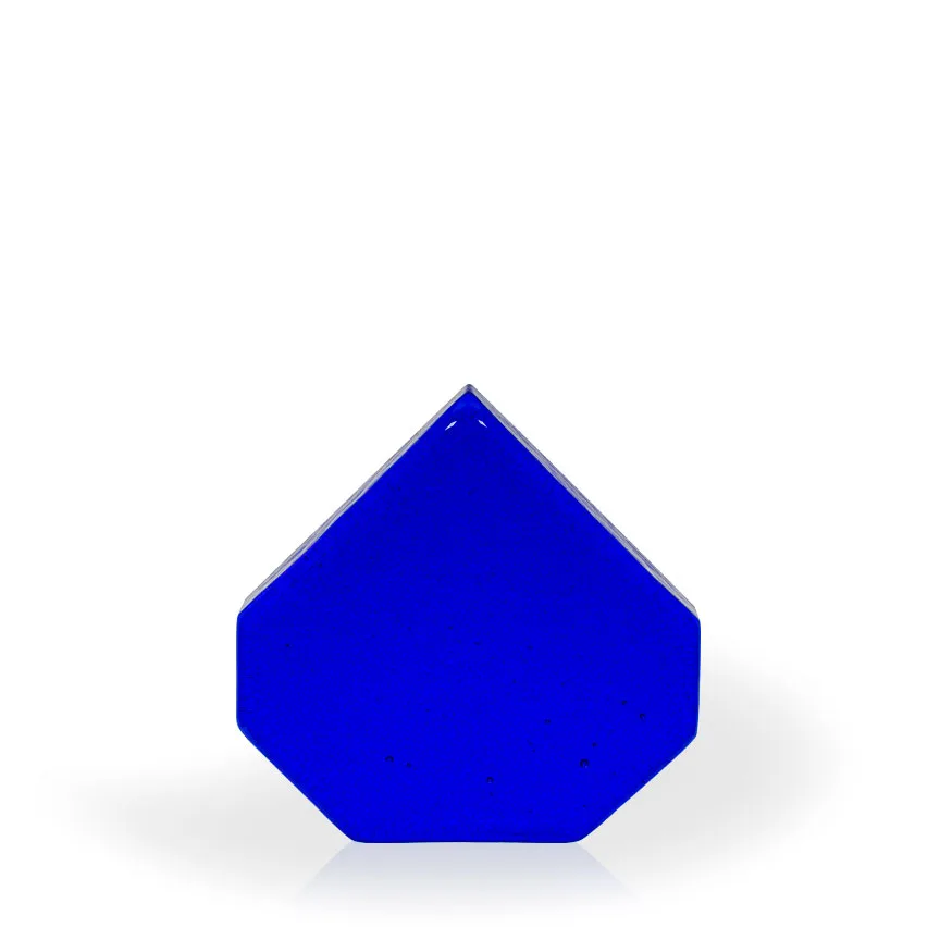 Shawfair Cobalt Pinnacle Recycled Glass Award, 6" view 2