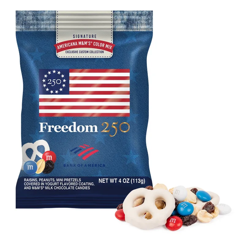 Freedom250 - 4oz M&M® Snack Mix in Full Color Digibag™