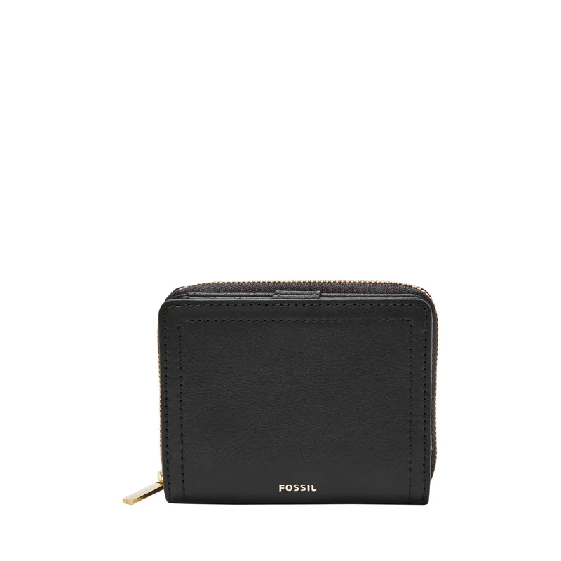 Fossil Logan Leather RFID Mini Multifunction Wallet - Black