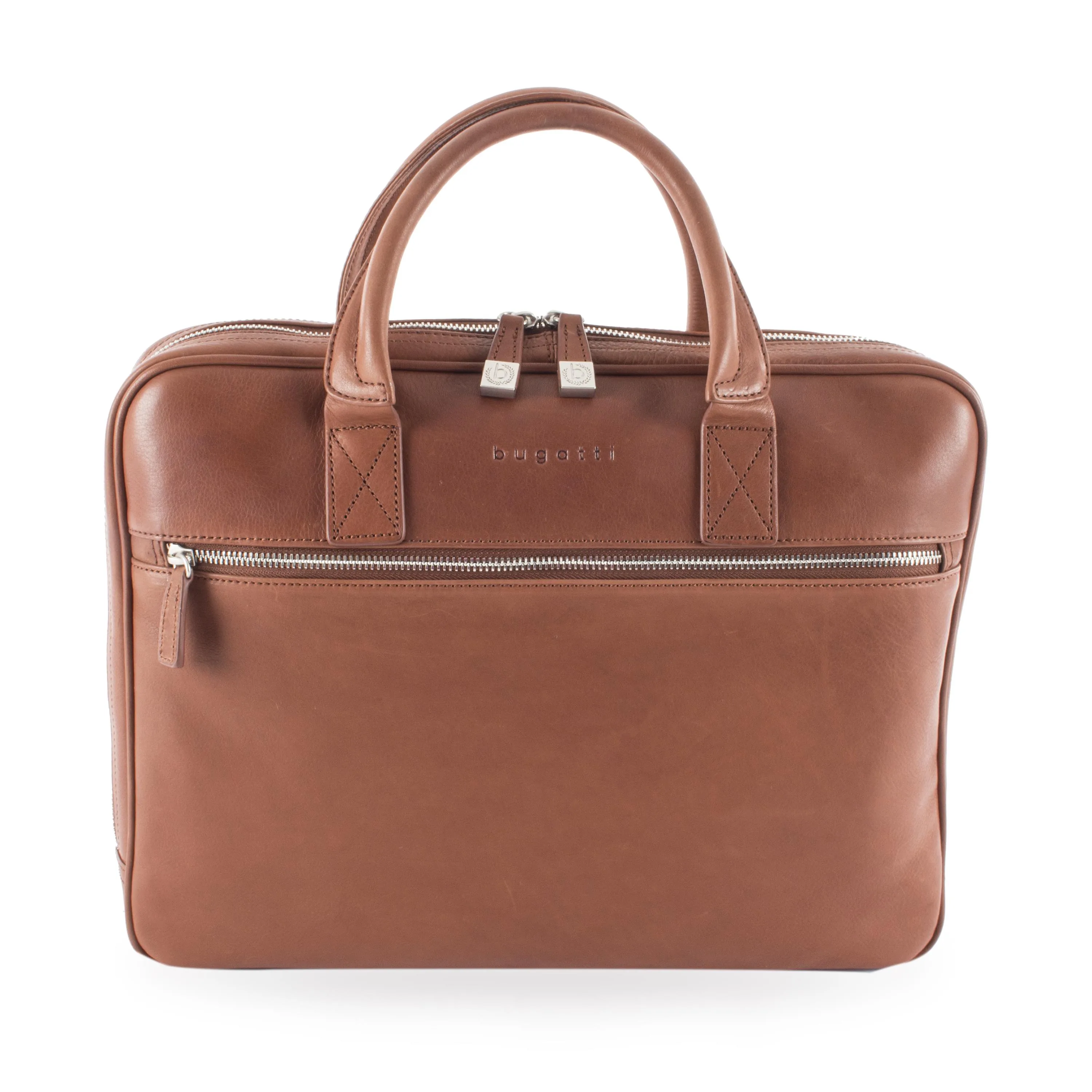 Bugatti Sartoria Collection-Slim Briefcase-Cognac