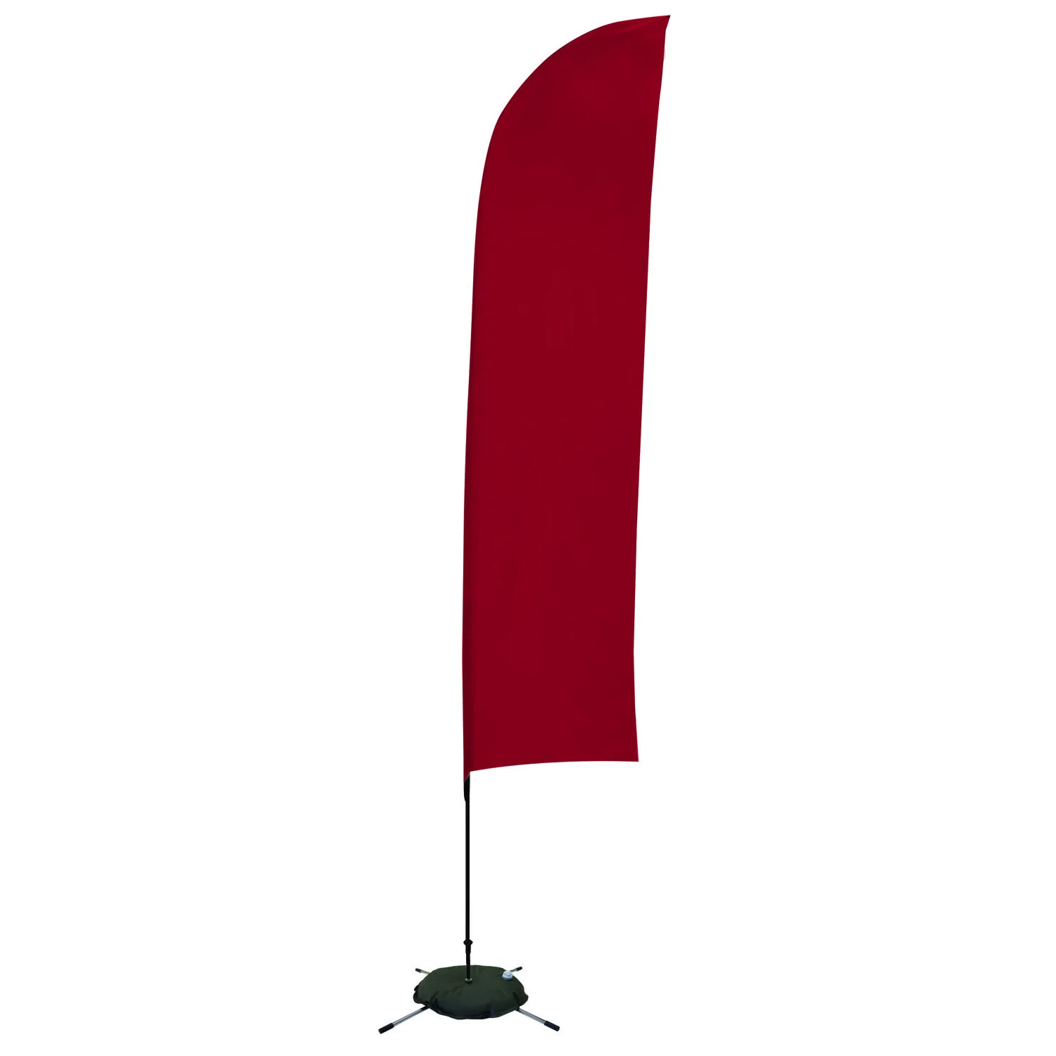 13' Solid-Color Blade Sail Sign Flag, 1-Sided, Scissor Base view 6