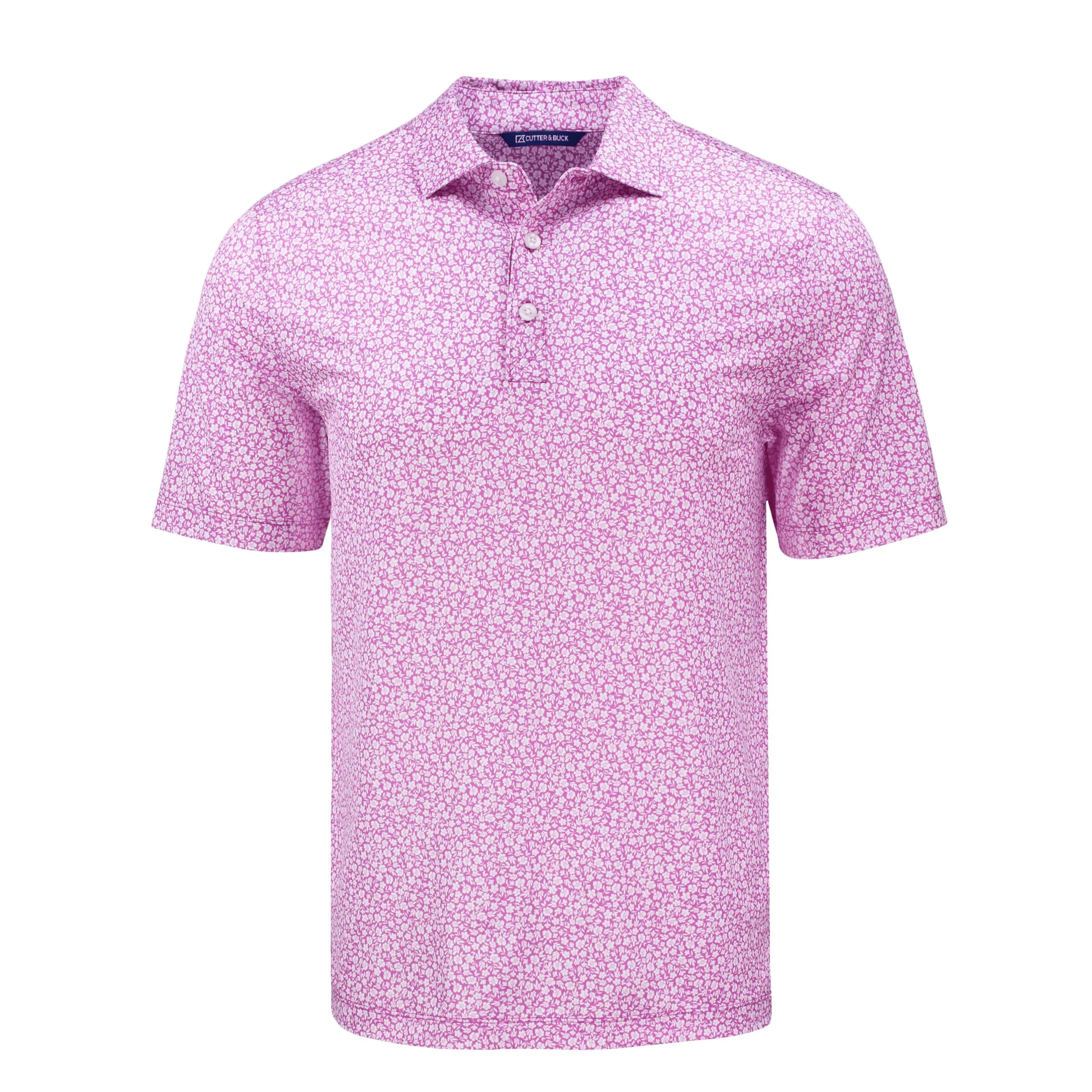 Cutter & Buck Pike Eco Flora Print Recycled Mens Polo view 7