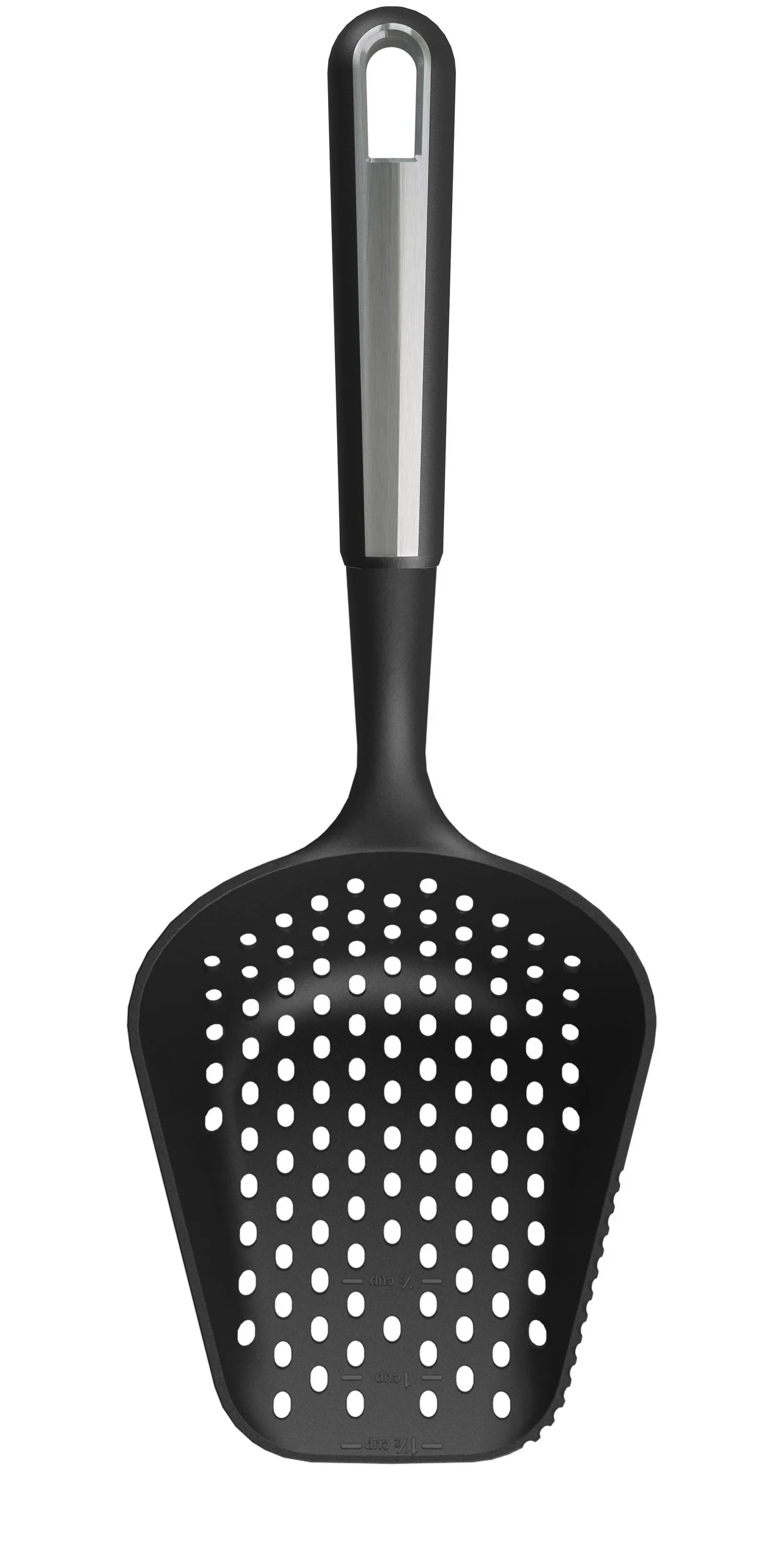 Jeanne Fitz Nylon Measuring Scoop Colander, Black
