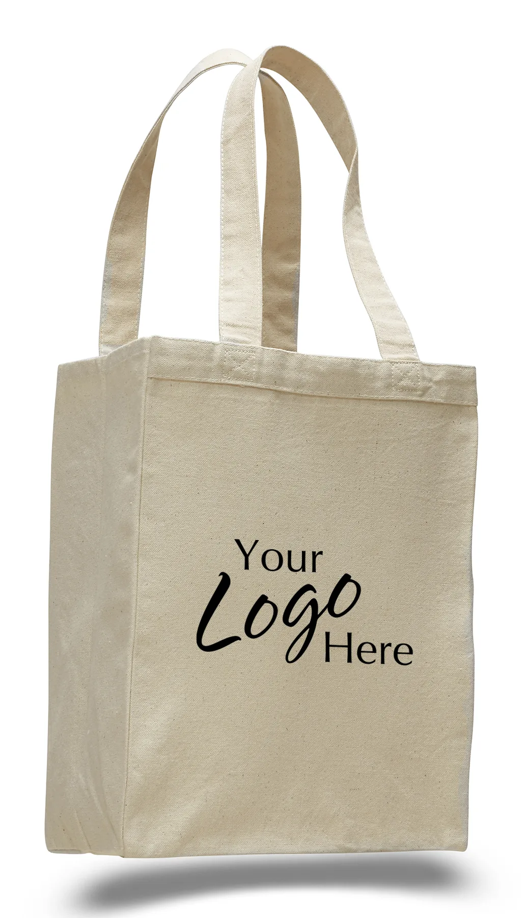Canvas Shopping Tote Bag w/5" Gusset (10.5"x14"x5") view 2