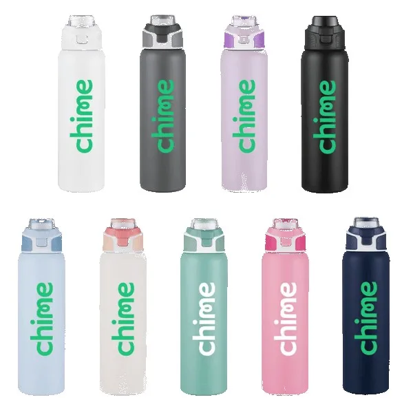 Rockford 28 oz Vacuum Bottle with Push up Lid & Handle