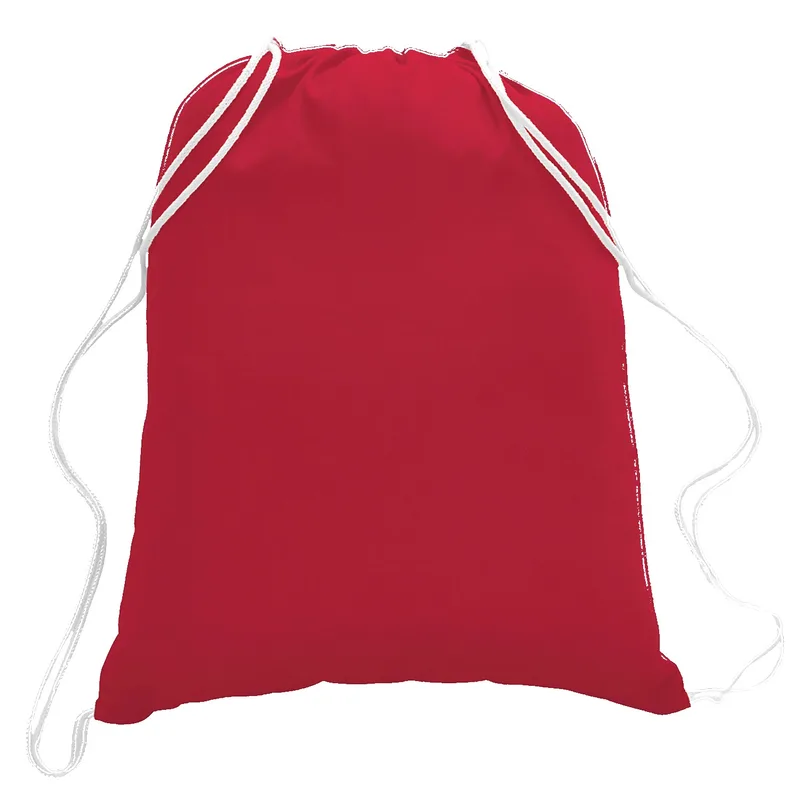 5.5 oz. Cotton Canvas Drawstring Backpack view 3