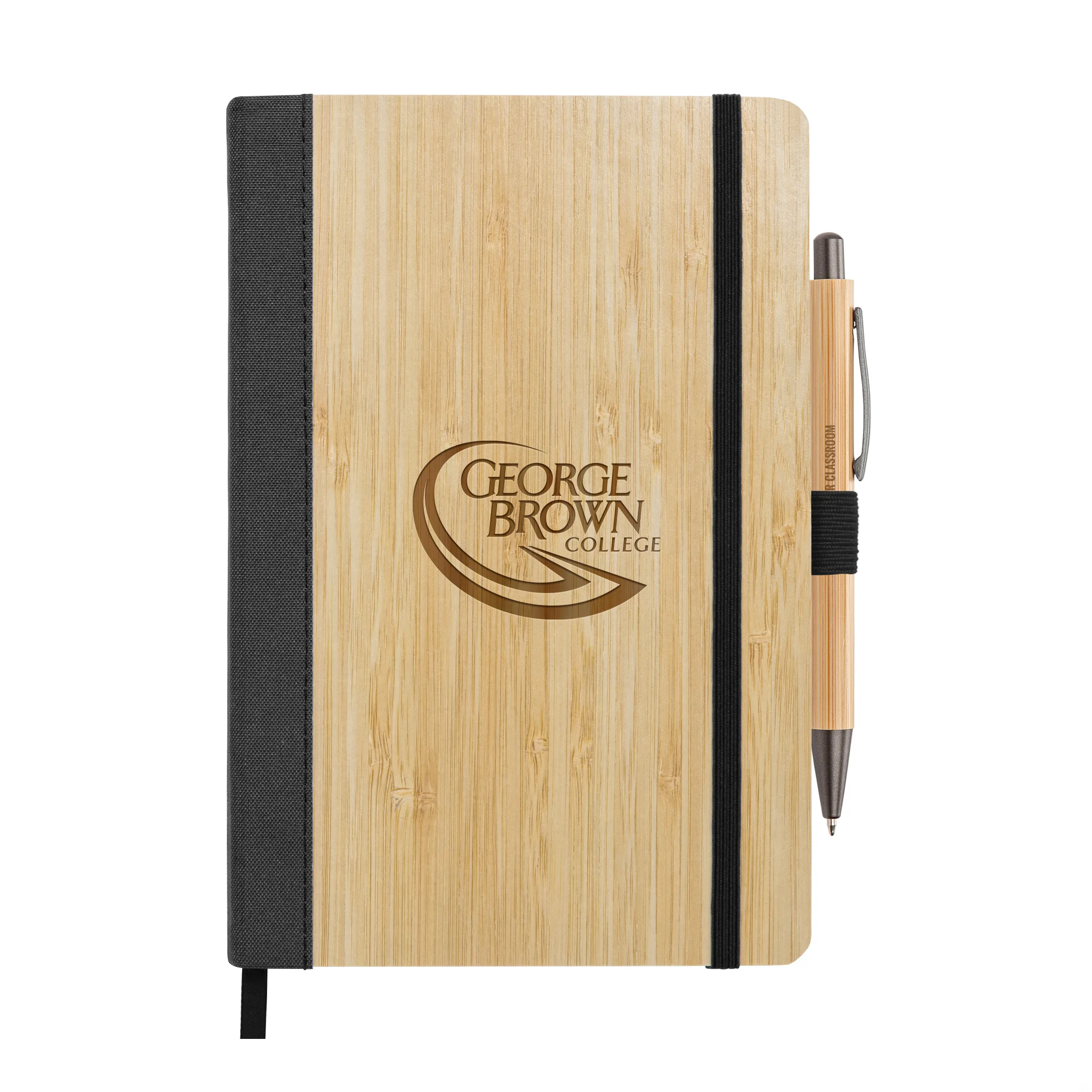 Notebook & Clicker Pen, Black / Gun Metal