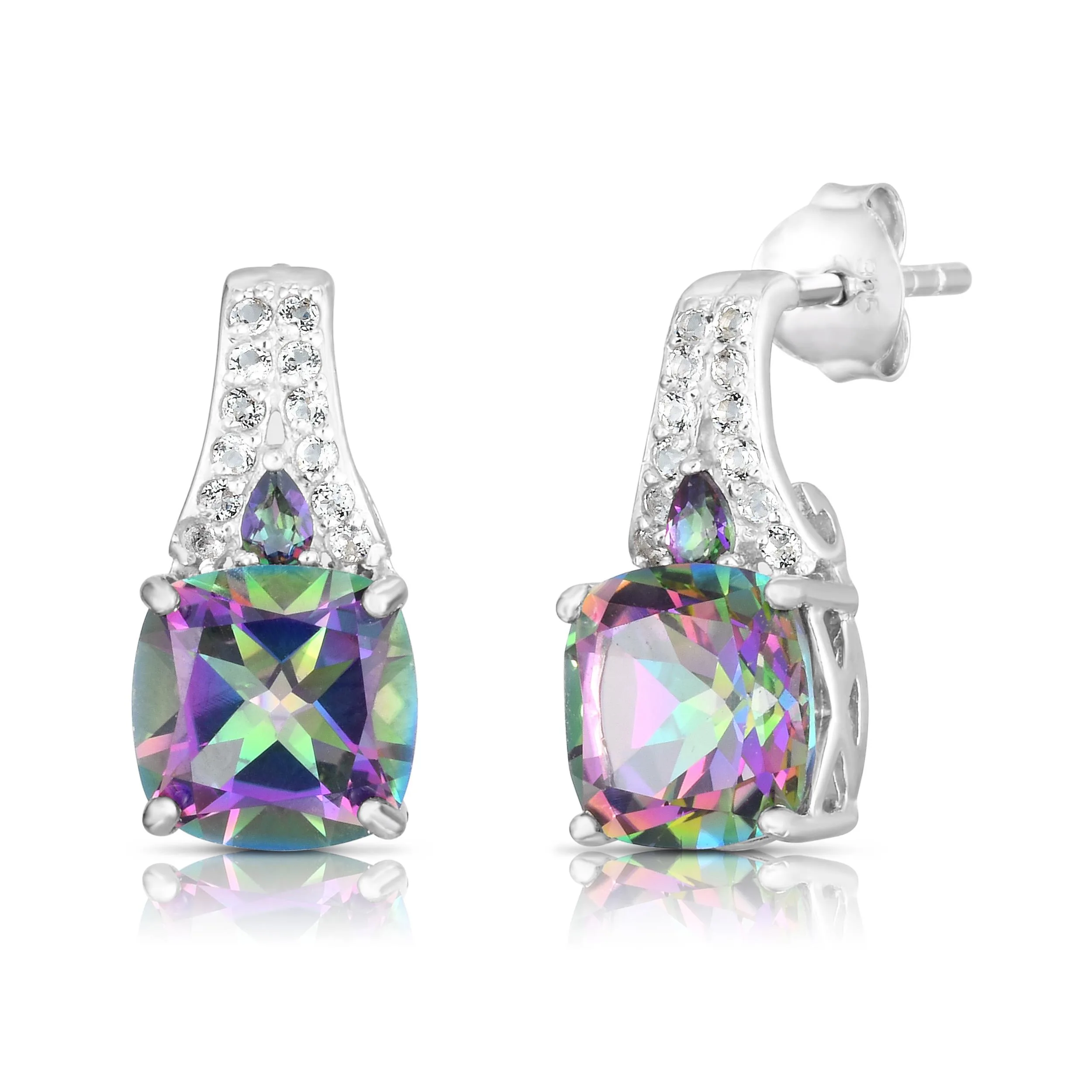 Jilco Inc Mystic Topaz Earrings - 8mm